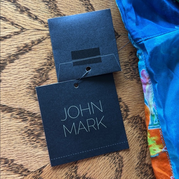 John Mark Blue Floral Button Down Shirt - Picture 7 of 8